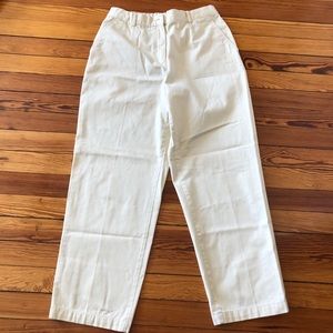 Vintage LL Bean White Pants (MISSING BUTTON)